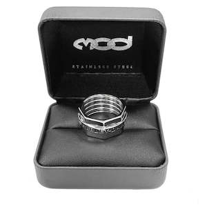 hsr0018 HARLEY Mens Ring, Stainless Steel H-D Bolt Style Ring HSR0018