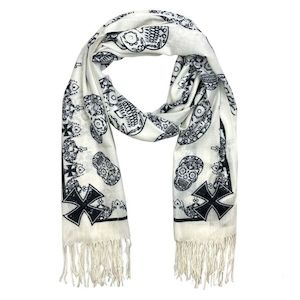 hg56901 Harley HAIR GLOVE SUGAR  SKULL  MADNESS SCARF hg56901