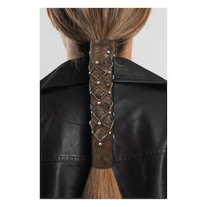 hg34046 Harley HAIRGLOVE DIAMOND CUTOUT W/LACE BROWN 4`` hg34046 hg34046