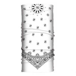 hg54083 Harley HAIR GLOVE WHITE PAISLEY LIGHT WEIGHT EZ TUBE hg54083