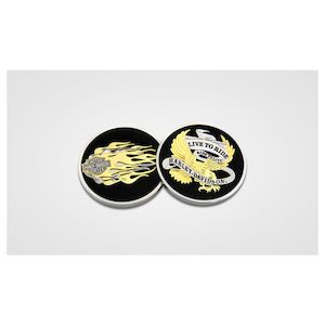 sa8007126 HARLEY Live To Ride Eagle & Flames Challenge Coin, 1.75-in. 8007126 sa8007126