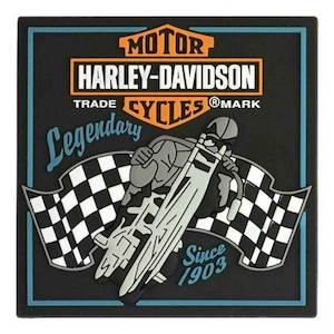 sa8003173 HARLEY Magnet, Legendary Racer Bar & Shield Rubber Tile Magnet sa8003173