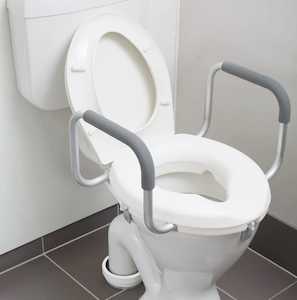 Raised Toilet Seat With Armrests – 2 or 4″