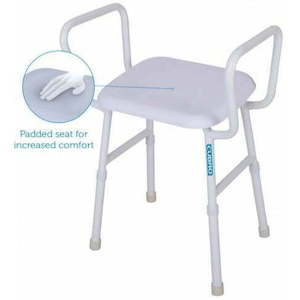 Viking® Shower stool with arms and padded seat