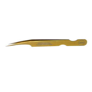 Straight Gold Coated Tweezers