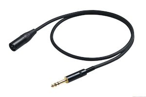 Proel XLR Input Lead MXLR TRS 10m Spiral Shield BLACK