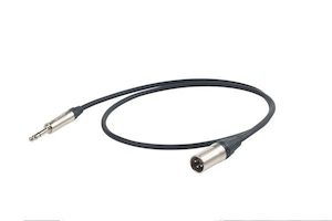 Electric light fittings: Proel XLR Input Lead MXLR TRS 5m 95% Braid Shield BK