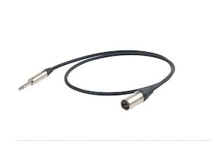 Electric light fittings: Proel XLR Input Lead MXLR TS 5m 95% Braid Shield BK