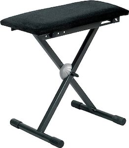 Electric light fittings: Proel Keyboard Bench Padded Velvet Seat BLACK AudioConnect