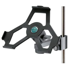 K&M iPad 2,3 & 4 Holder with stand clamp mount AudioConnect