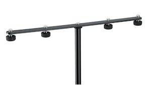 K&M Mic Stand Accessory T Bar for 4 Mics Adjustable AudioConnect