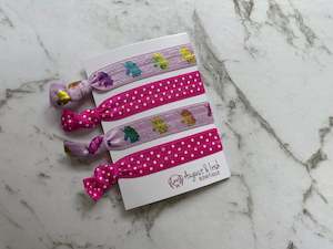 Unicorns Dance the Polka Set Hair Ties