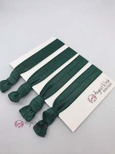 Hair Ties: Forest Green School Hair Ties