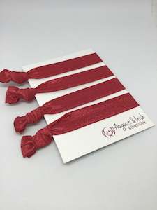 Red School Hair Ties