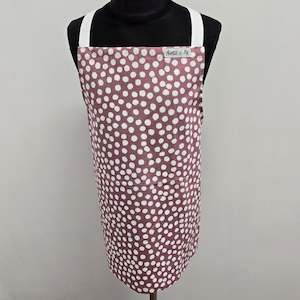 Clothing: Aprons - Dusky Pink with White Polkadot