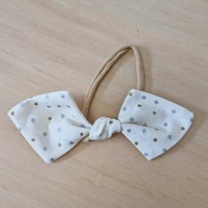 Bow Headband - Gold and Silver Polkadot