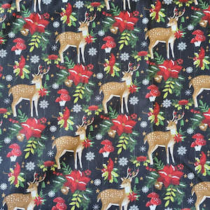 Clothing: Short Sleeve Shirt - Reindeer - Black Background (PRE-ORDER please allow up to 14working days)