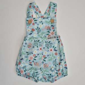 Clothing: Playsuits - Light Blue with Floral