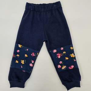 Clothing: Trackpants - Navy with Pink Floral (match me with my hoody!)