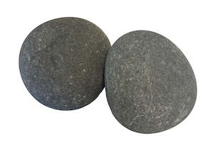 Merchandising: Large Natural Basalt Massage Stones - x 2