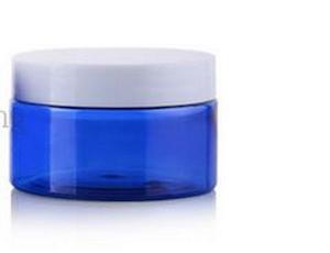 Blue Pots / cosmetic / White lids 100gm