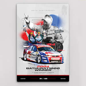 Limited Edition Metal Wall Panels: 2004 Bathurst 1000 Winner 20th Anniversary Limited Edition Metal Wall Panel (Pre-Order)