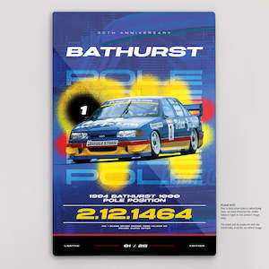 1994 Bathurst 1000 Pole Position 30th Anniversary Limited Edition Metal Wall Pan…