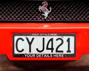 Motor accessory: NZ Personalised Message Plate Surround