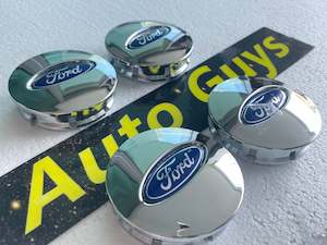 4 x FORD 65MM BLACK , SILVER & Chrome Silver