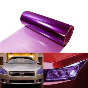 1 Meter PURPLE HEADLIGHT TINT VINYL ROLL FILM LENS COVER & 2x Blade to Cut