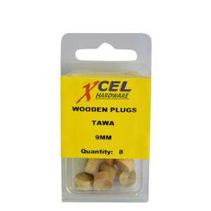 Xcel Wooden Plug Buttons – Tawa 8-pce 9mm