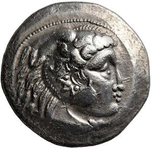 Danubian Celts, AR Silver Tetradrachm, in the types of Alexander the Great. 3rd century BC