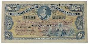 1923 Union Bank of Australia Five Pounds Trading Banknote