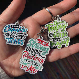 Affirmation Keyrings - Set of 3