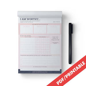 Publishing: Self-care Habit Tracker - I Am Worthy (PDF)