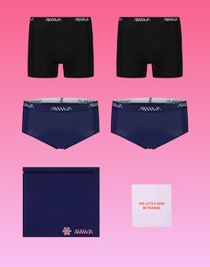 Lingerie: Teen Period Kit - 4 pack mixed Boxers & Briefs