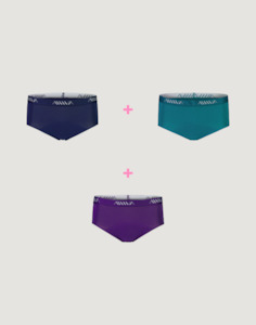 Lingerie: Mixed-Colours Organic Cotton Period Pack