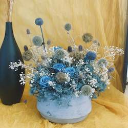 Dusty Blue Rose Arrangement