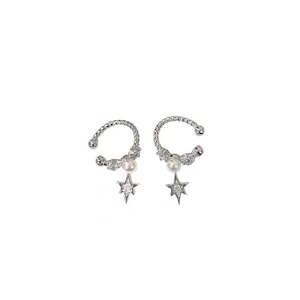 Pearl Ear Clip-Mini Star