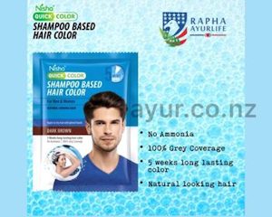 Shampoo Based Hair Color For Men & Women Dark Brown, 20ML