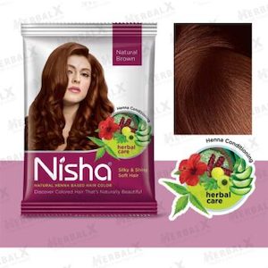 6x Nisha Hair Colour – Natural Brown For Silky & Shiny Hair For Men & …