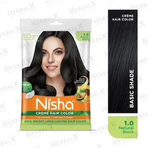 Nisha Natural Black creme hair color Sunflower, Avocado Oil & Henna Extracts…