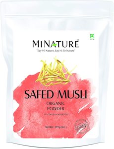 To Balance And Support Vata: Organic Safed Musli Powder 227g - USDA Certified