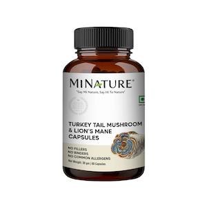 Turkey Tail Mushroom + Lion's Mane Capsules 450mg