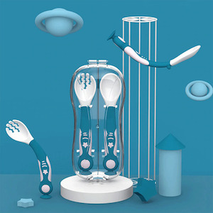 Soft Baby Spoon & Fork with Travel Case