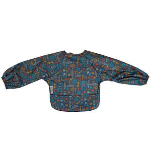 Silly Billyz Wipe Clean Long Sleeve Bib - Robot