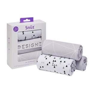 Snuzpod Crib Bedding Set - 3 Pack - Geo Mono