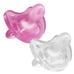 Chicco - Physio Soft Soother 0-6 mths - 2 pack (pink)