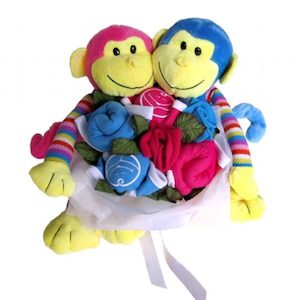 Twin Monkey Cuddles (1 boy, 1 girl)