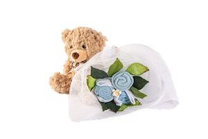 Teddy with Roses Blue